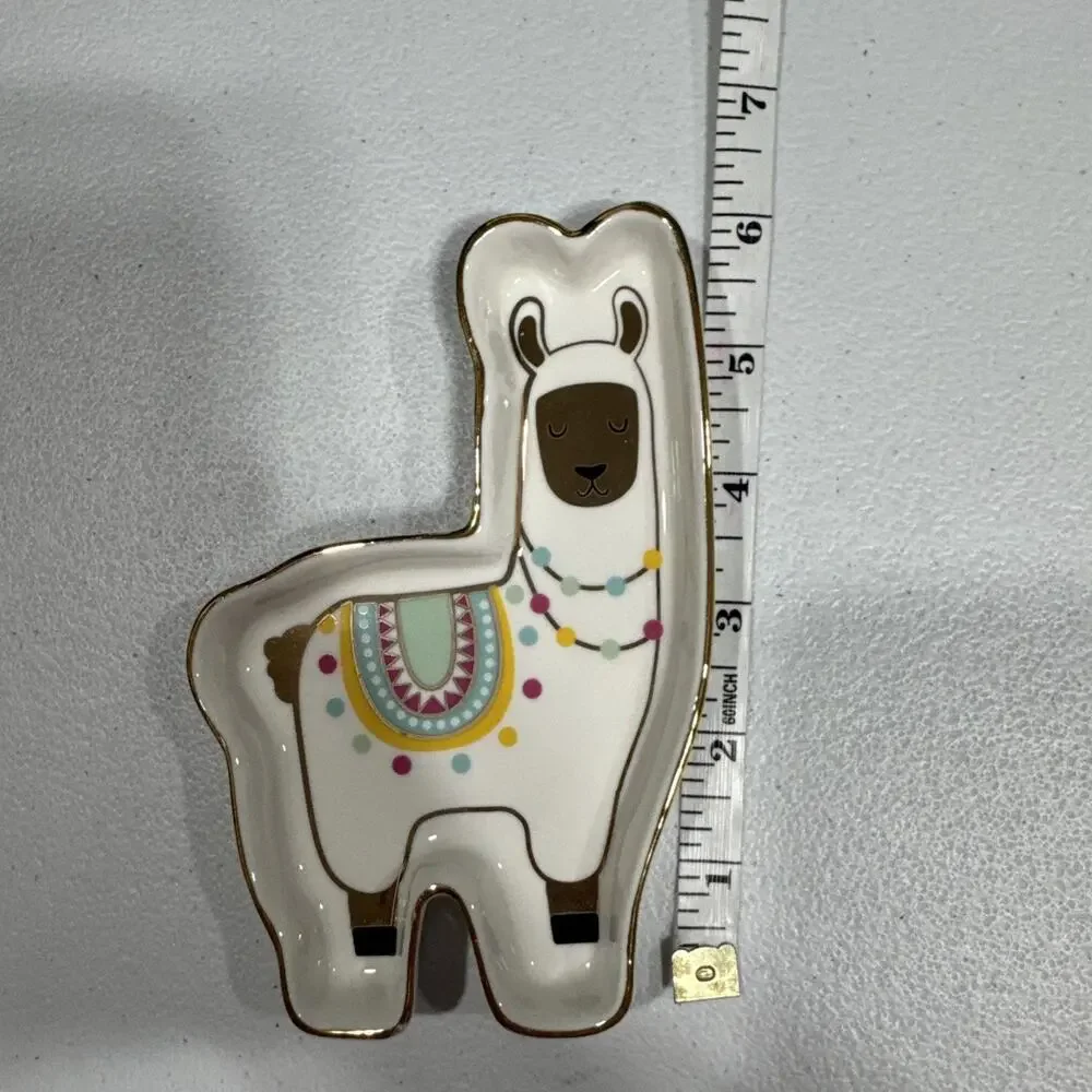 Kate Aspen Llama Trinket Dish Tray Jewerly Decorative Coins